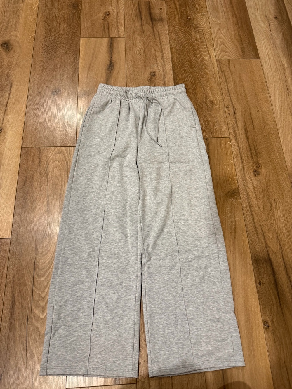Velocity Light Gray Kids Wide-Leg Sweatpants